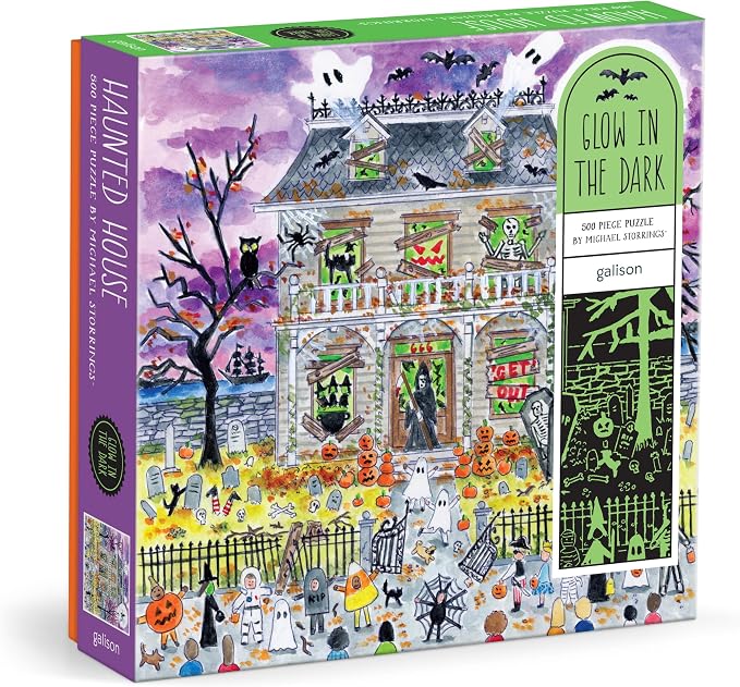 Galison 500 Piece Glow in the Dark Puzzle - Haunted House