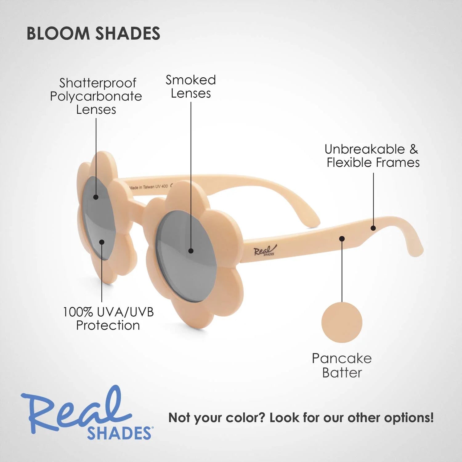 Bloom Unbreakable UV Sunglasses - Pancake Batter Yellow - Various Sizes