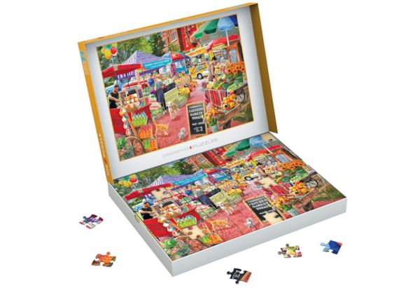 Eurographics 104 Piece Puzzle  - Connecting Pieces - A Day at the Farmer’s Market