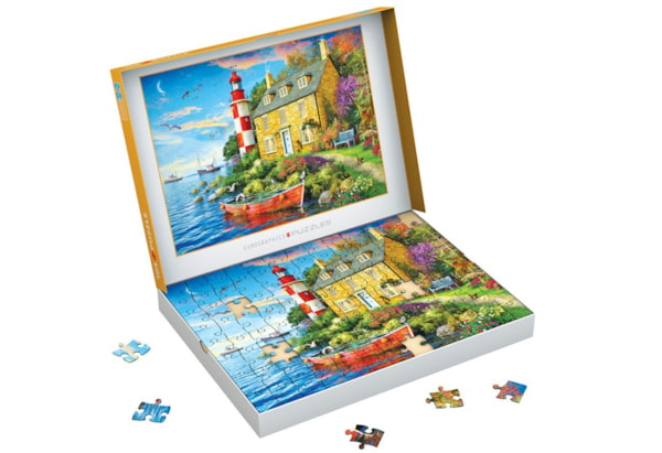 Eurographics 104 Piece Puzzle  - Connecting Pieces - The Cottage Lighthouse