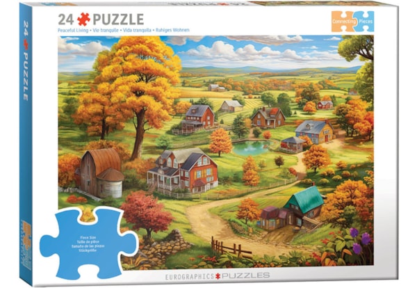 Eurographics 24 Piece Puzzle  - Connecting Pieces - Peaceful Living