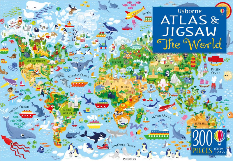 Usborne Atlas and Jigsaw Map of the World