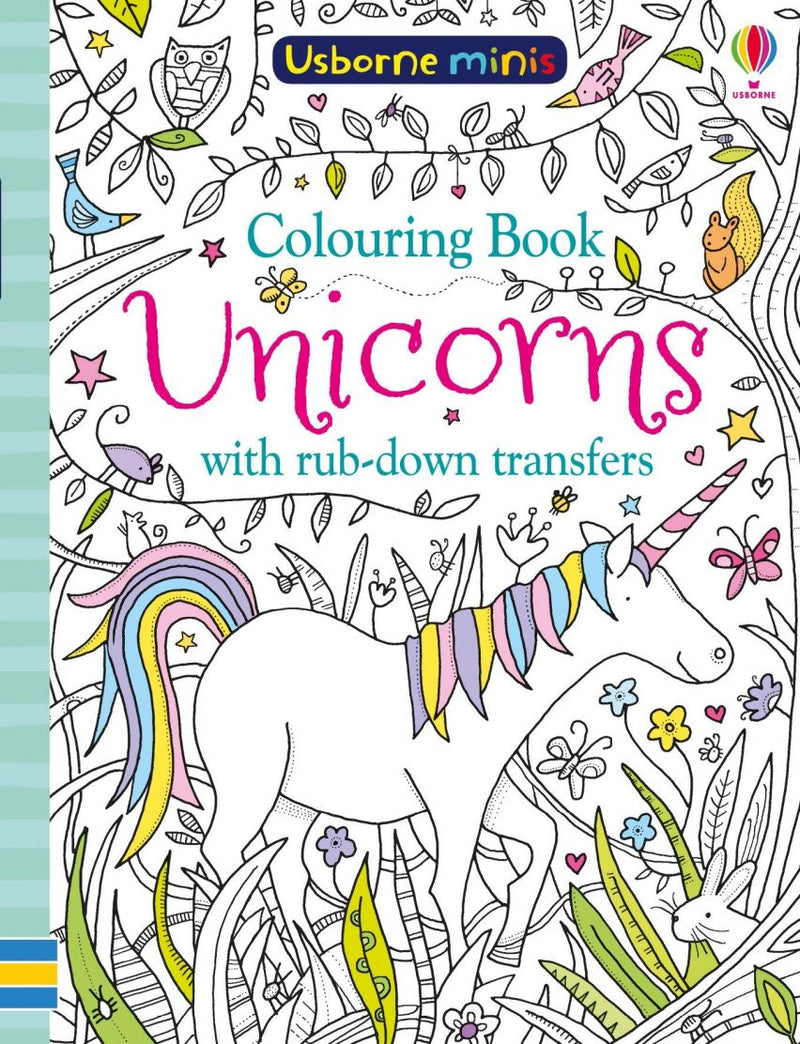 Usborne Minis - Colouring Book Unicorns with Rub-Down