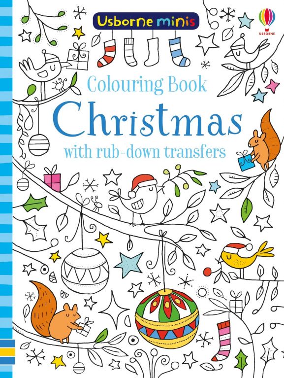 Usborne Minis - Colouring Book Christmas with Rub-Down Transfers