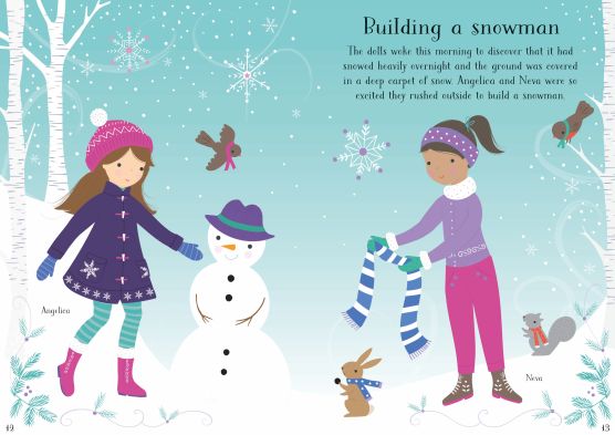 Usborne Little Sticker Dolly Dressing - Christmas