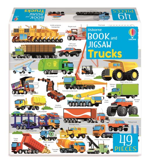 Usborne Book and Jigsaw - Trucks