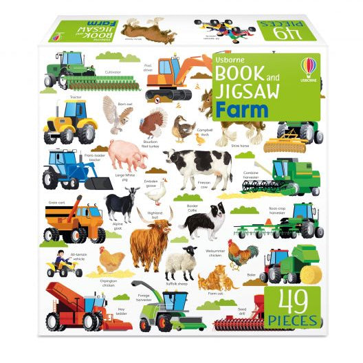 Usborne Book and Jigsaw - Farm