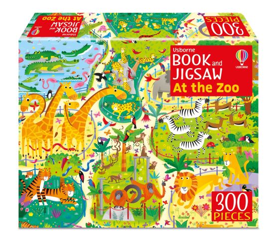 Usborne Book and Jigsaw - At the Zoo