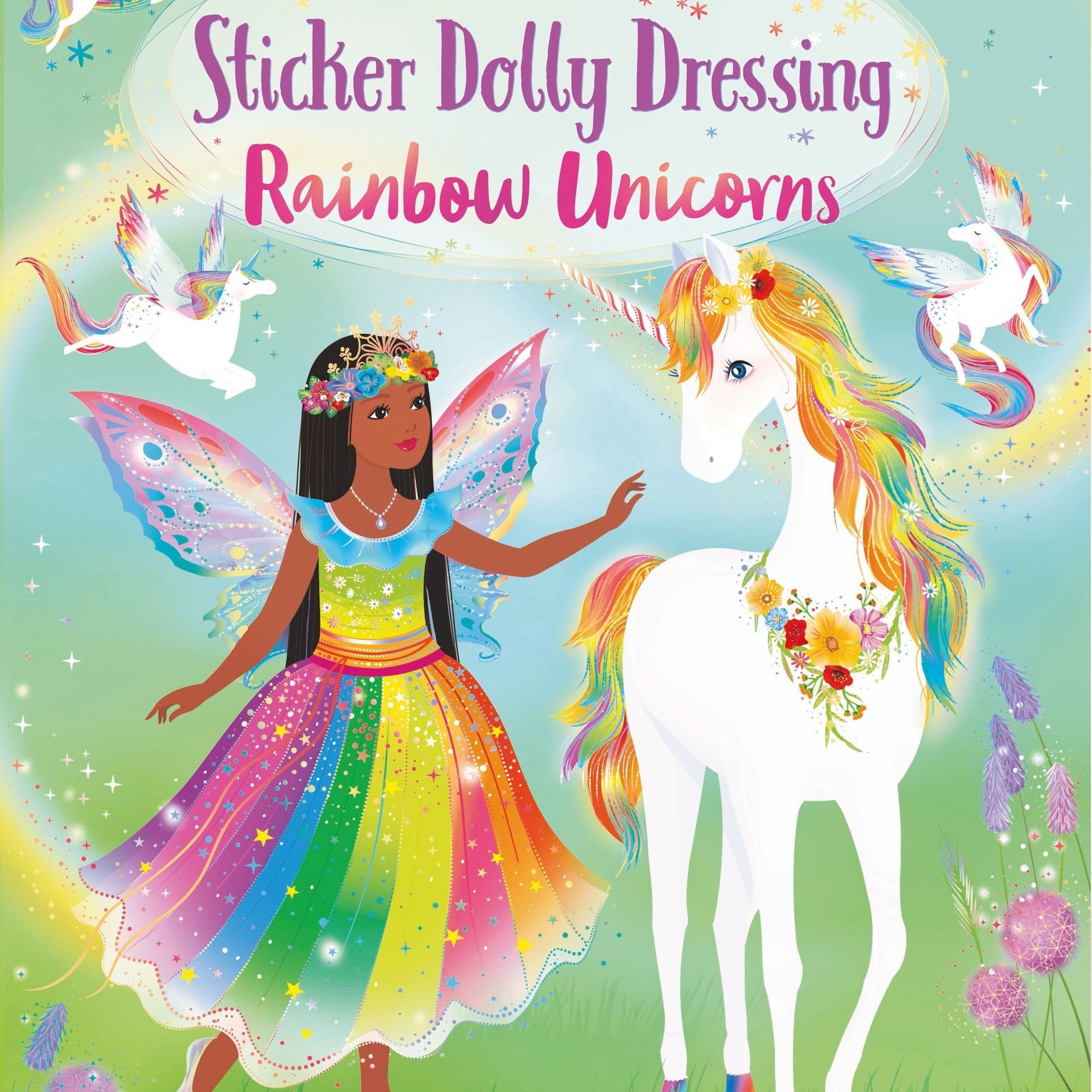 Usborne Sticker Dolly Dressing - Rainbow Unicorns