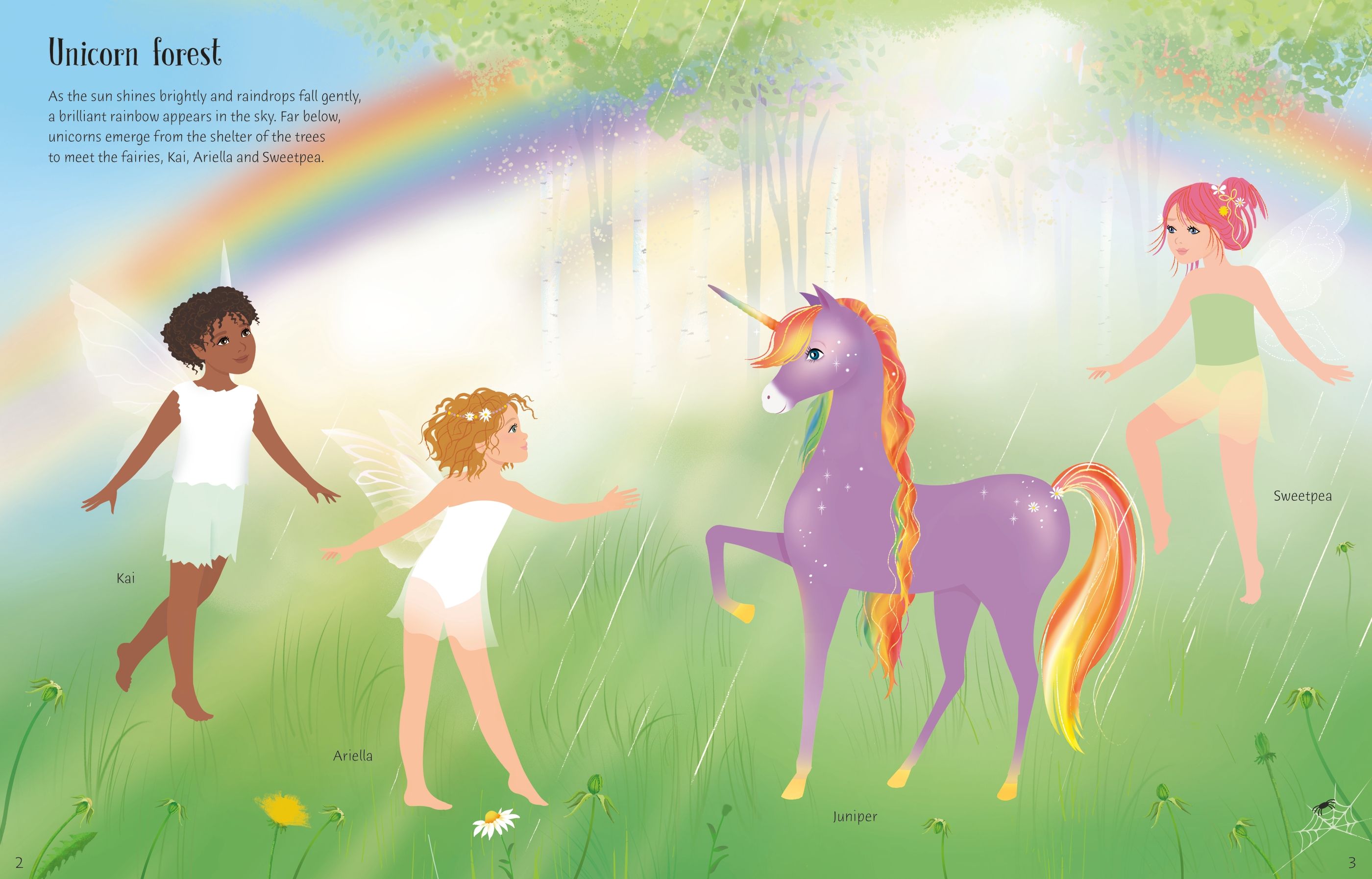 Usborne Sticker Dolly Dressing - Rainbow Unicorns