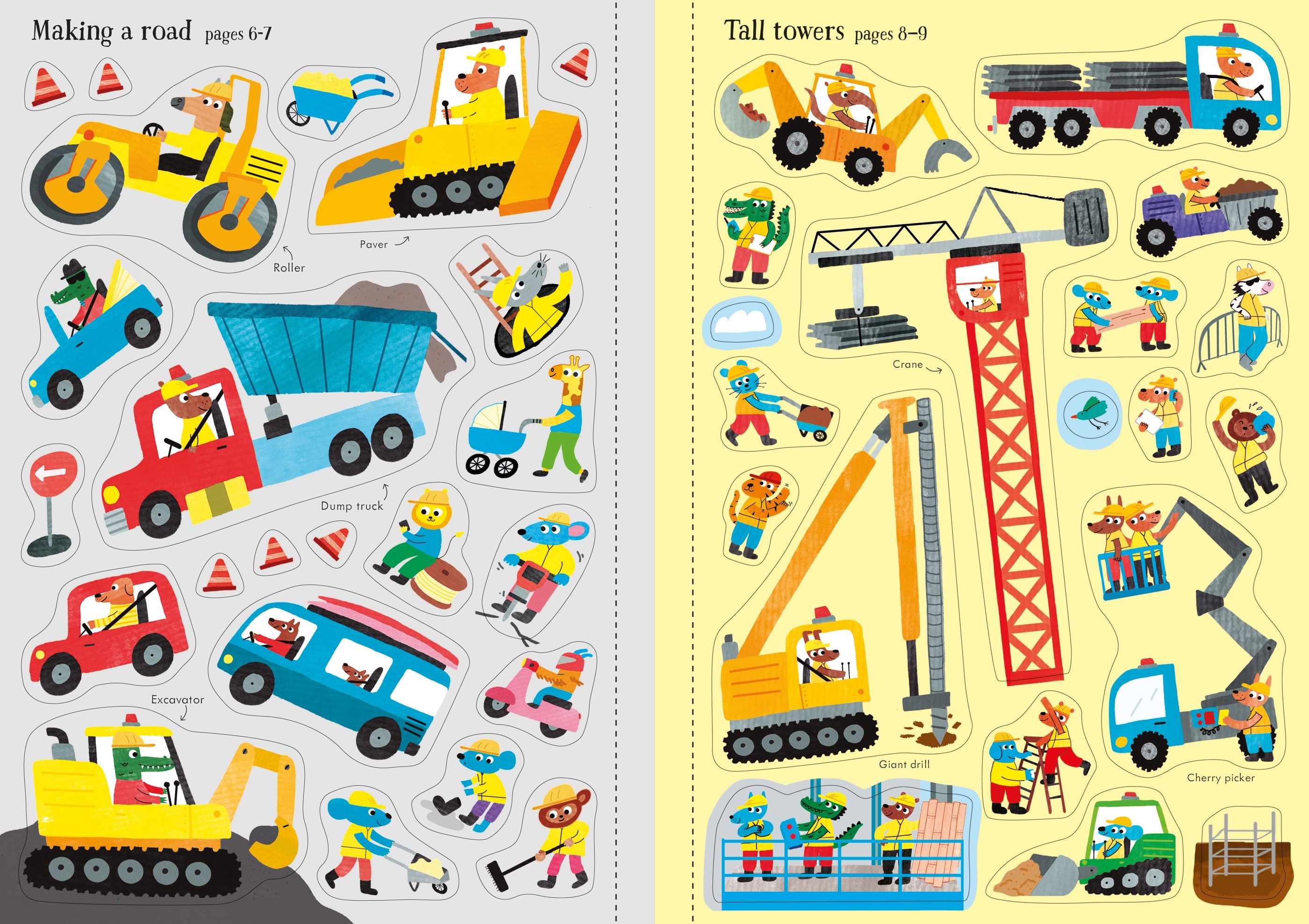 Usborne Little First Stickers - Construction Site