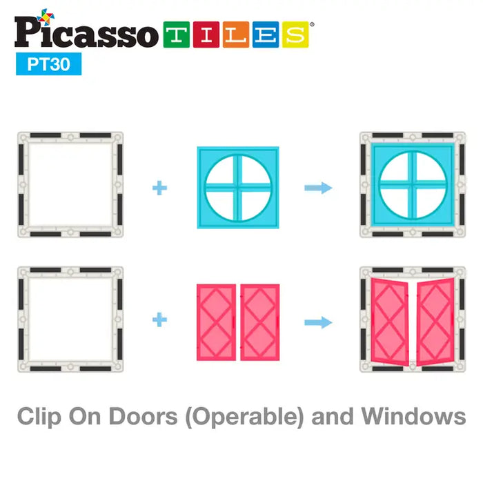 Picasso Magnetic Window and Door Clip On Tiles - 30pcs