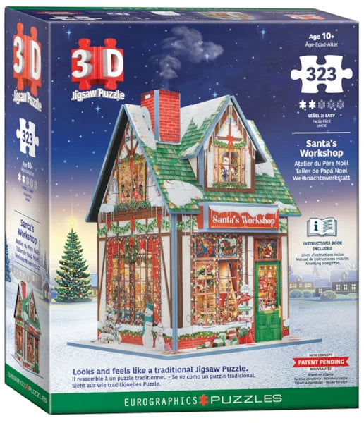 Eurographics 323 Piece 3D Puzzle - Santa’s Workshop