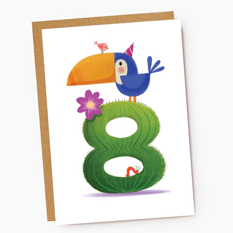 Birthday Card Number 8 Toucan