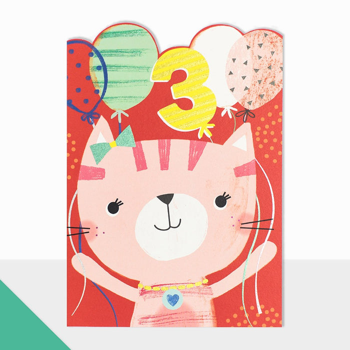 Birthday Card 3rd Birthday Cat