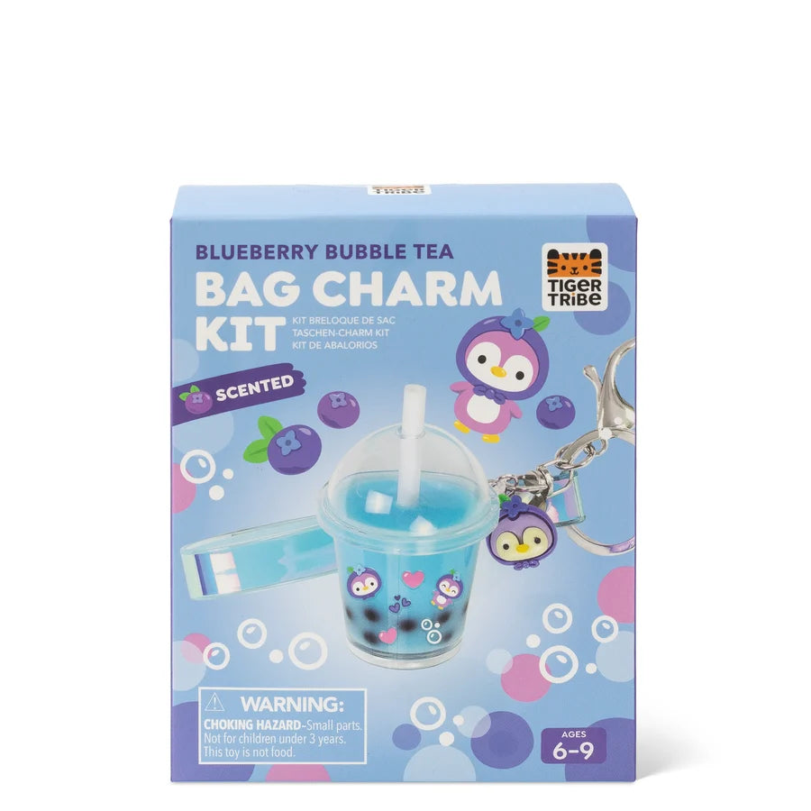 Tiger Tribe Bag Charm Kit - Blueberry Bubble Tea