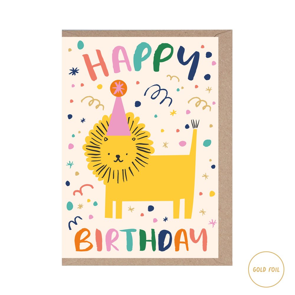 Birthday Card Lion
