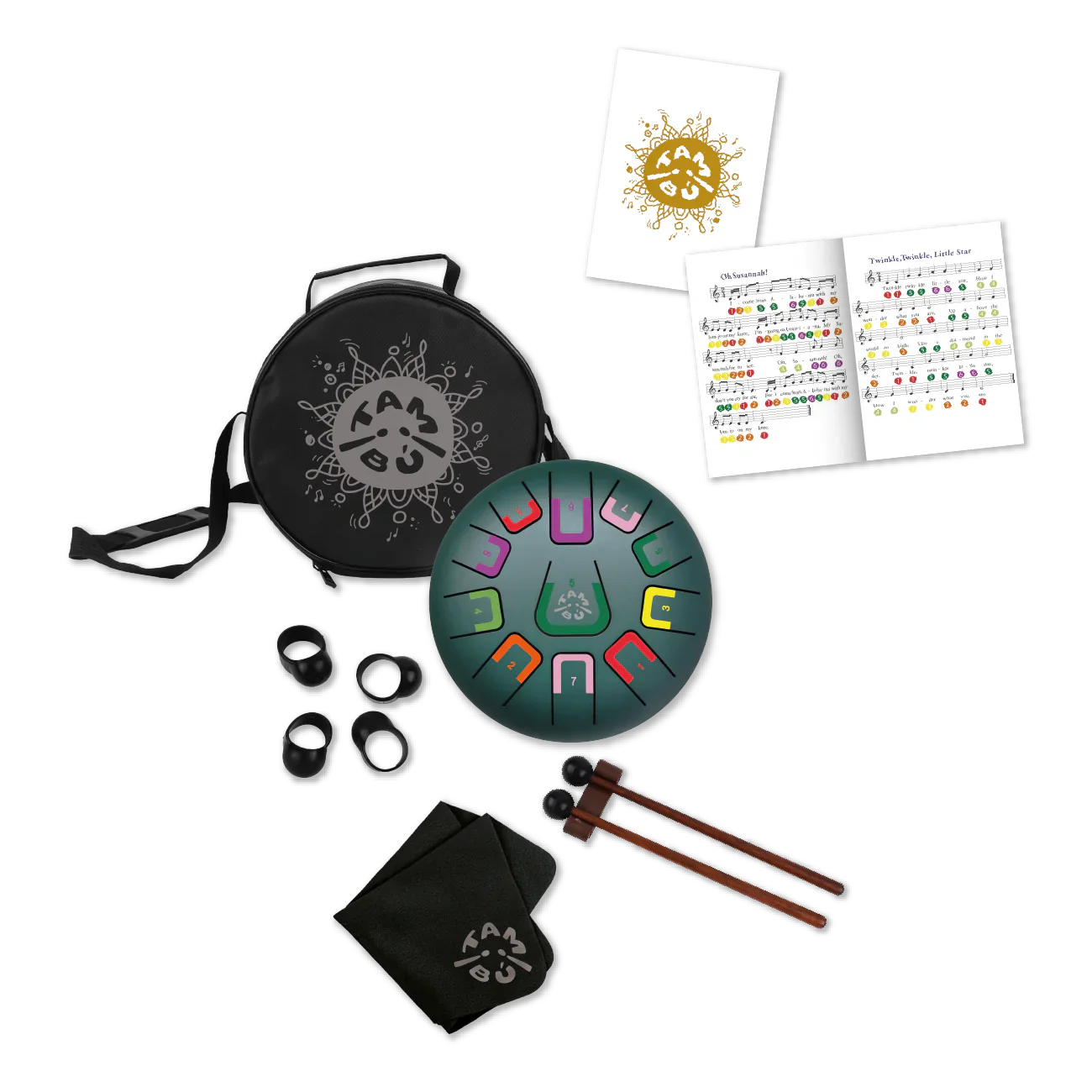 8" Tambu Tongue Drum 11 Tones - Wild Jungle