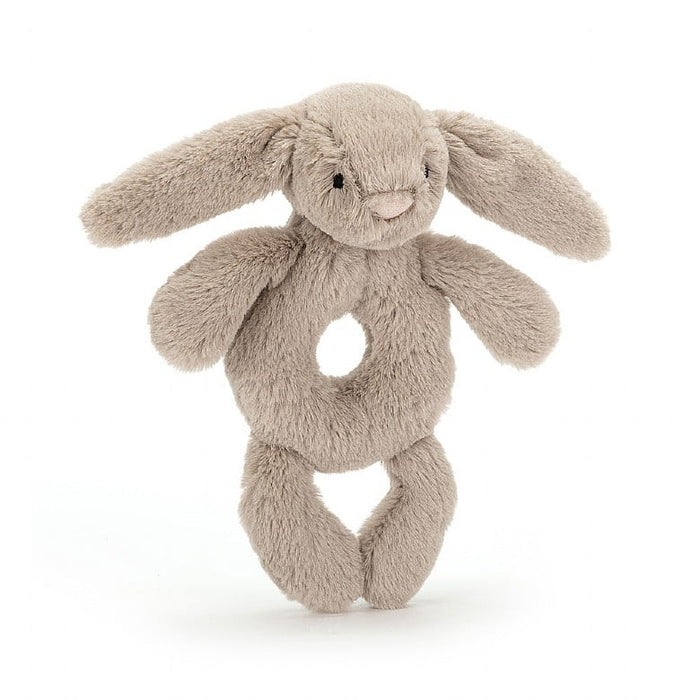 Jellycat Bashful Beige Bunny Ring Rattle (Recycled Fibres)