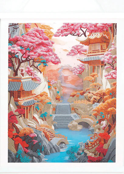 Crystal Art Scroll Kit - Cherry Blossom Bliss