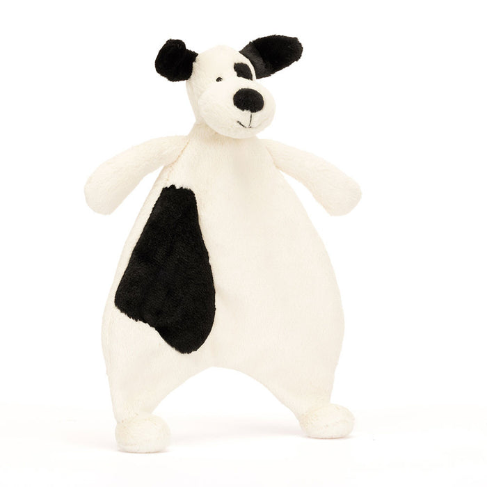 Jellycat Bashful Black & Cream Puppy Comforter (Recycled Fibres)