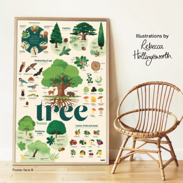 Poppik Discovery Poster and Stickers - Trees