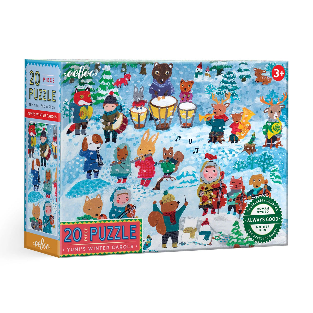eeBoo Yumi's Winter Carols 20 Piece Puzzle