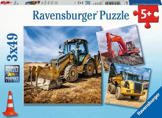 Ravensburger 3 x 49 Piece Puzzle - Diggers at Work