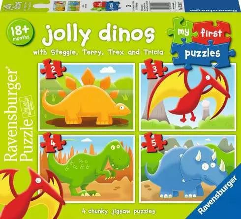 Ravensburger My First Puzzle 2,3,4,5 Piece Puzzle - Jolly Dinos