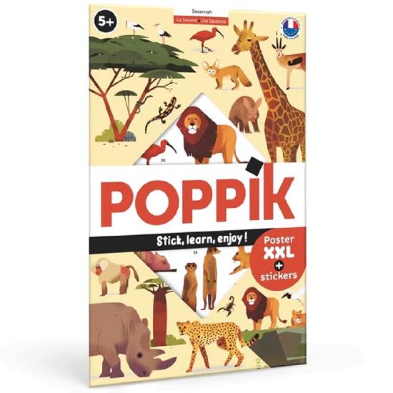 Poppik Discovery XXL Poster and Stickers - Savannah