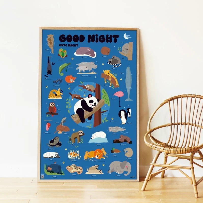 Poppik Discovery Poster and Stickers - Good Night