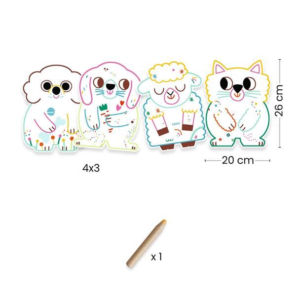 Djeco Magic Colouring - Domestic Animals