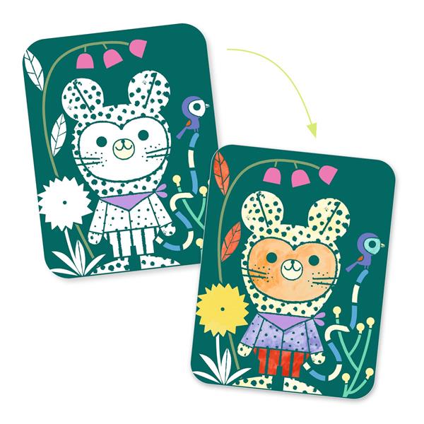 Djeco Magic Reveal Paint - Dressed Up Animals