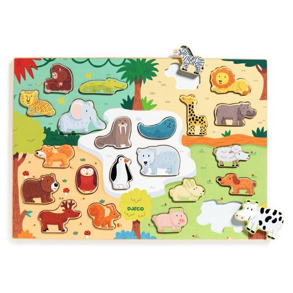 Djeco Wooden Puzzle - Animals