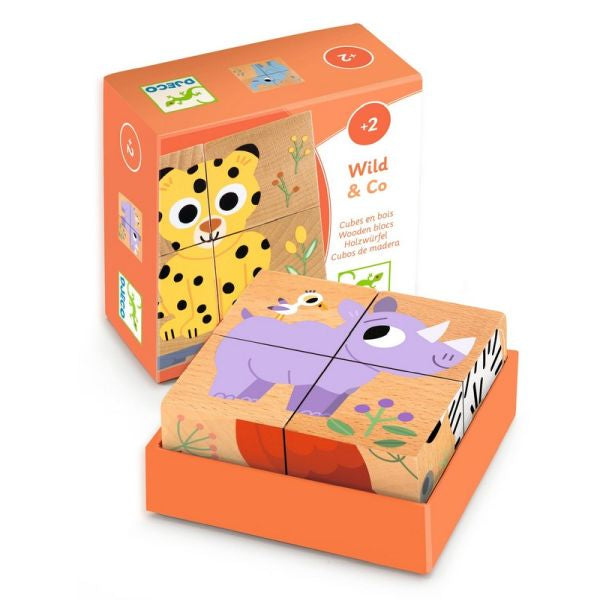 Djeco Wild & Co Wooden Block Puzzle