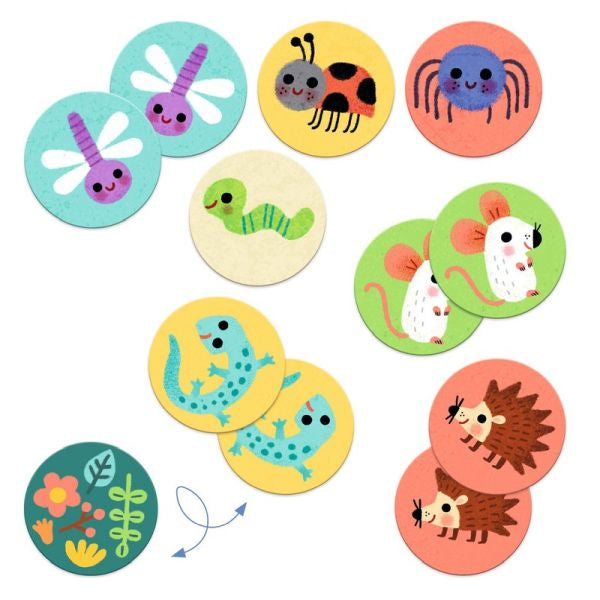 Djeco Memo/Memory Matching Game - Small Animals