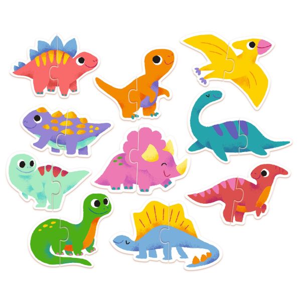 Djeco 2pc Puzzles - Dinos