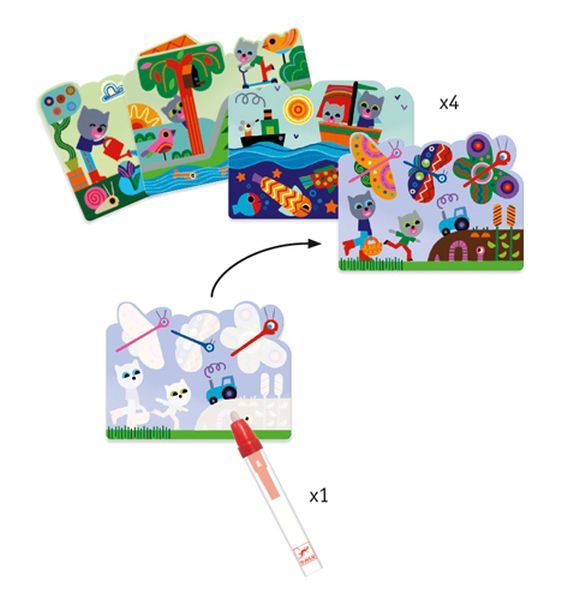 Djeco Magic Colouring - Hidden in the Garden