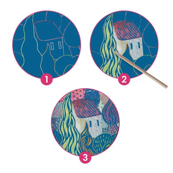 Djeco Scratch Cards - Inspired by Van Gogh