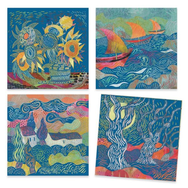 Djeco Scratch Cards - Inspired by Van Gogh
