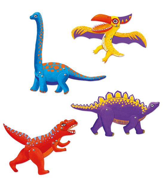Djeco Jumping Jacks to Colour in - Dinos