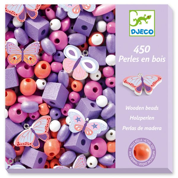 Djeco Wooden Beads - Butterflies