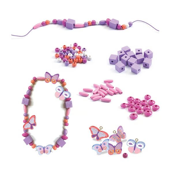 Djeco Wooden Beads - Butterflies