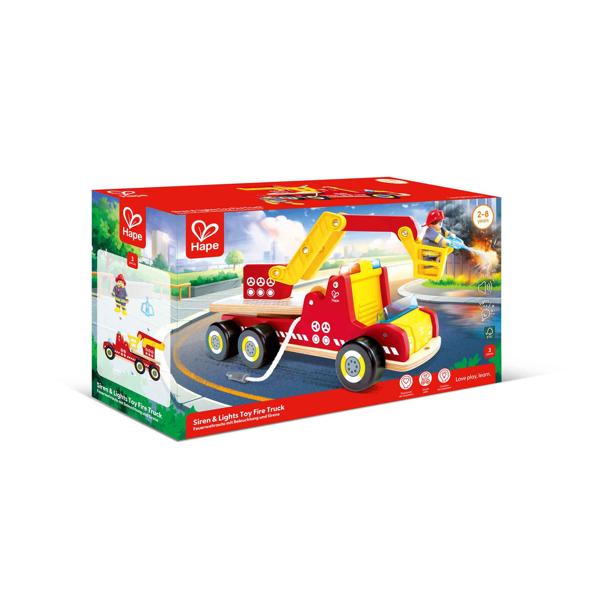 Hape Siren & Lights Fire Truck
