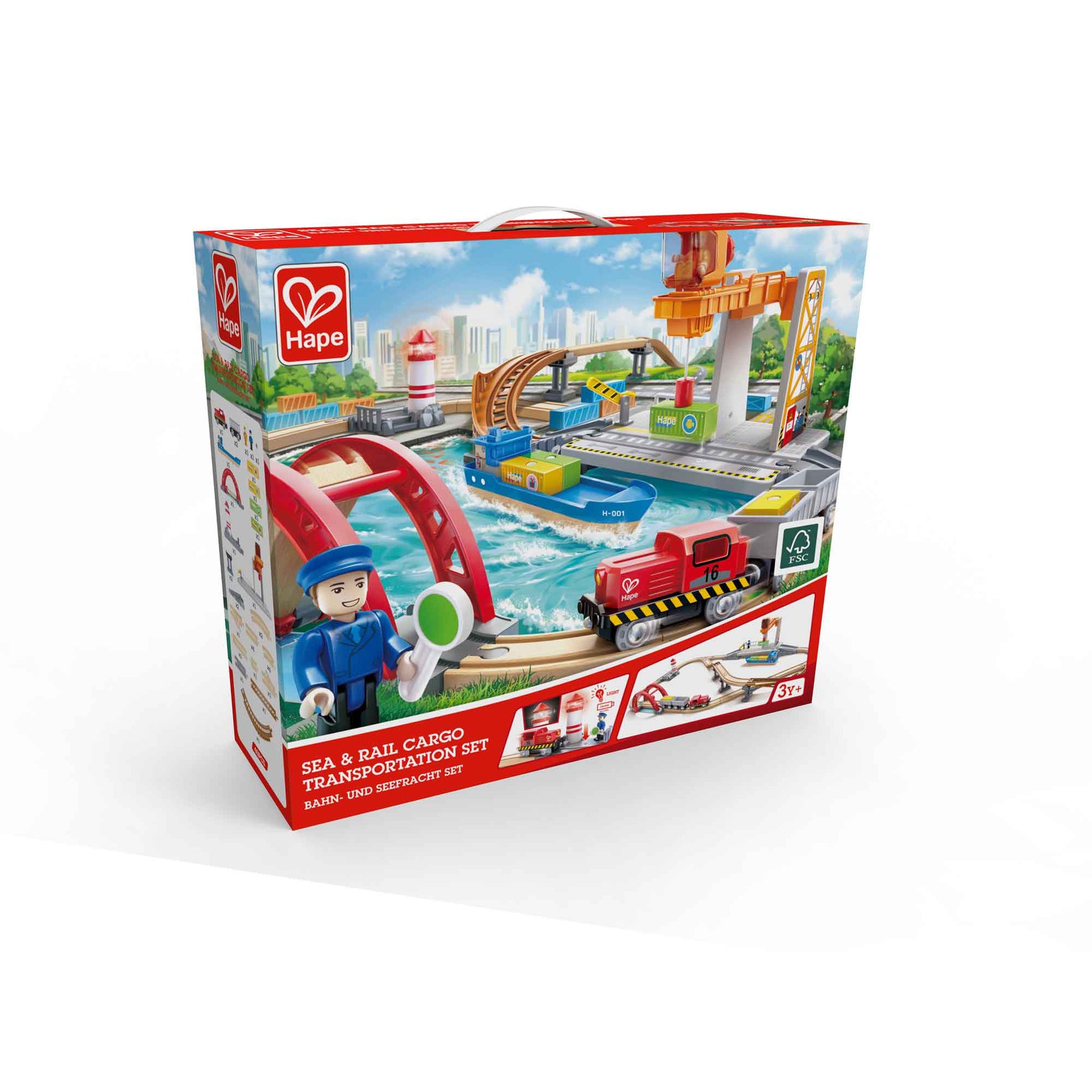 Hape Sea & Rail Crago Transportation Set