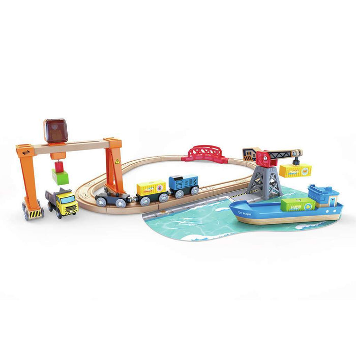 Hape Lift & Load Harbour Rail Set