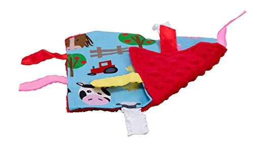 Crinkle Tag Square 8x8 Learning Lovey  - Farm