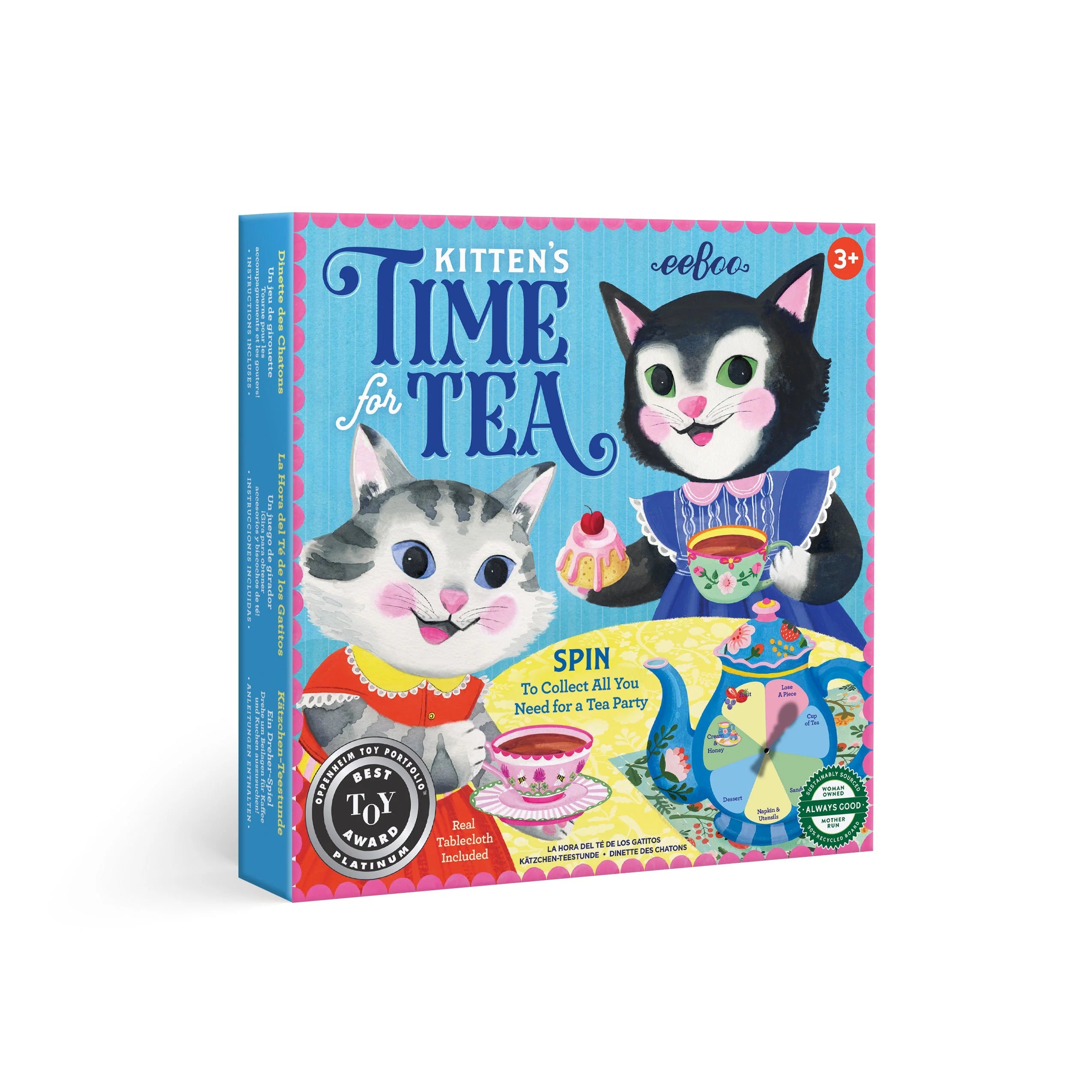 eeBoo Kitten's Time for Tea Spinner Game