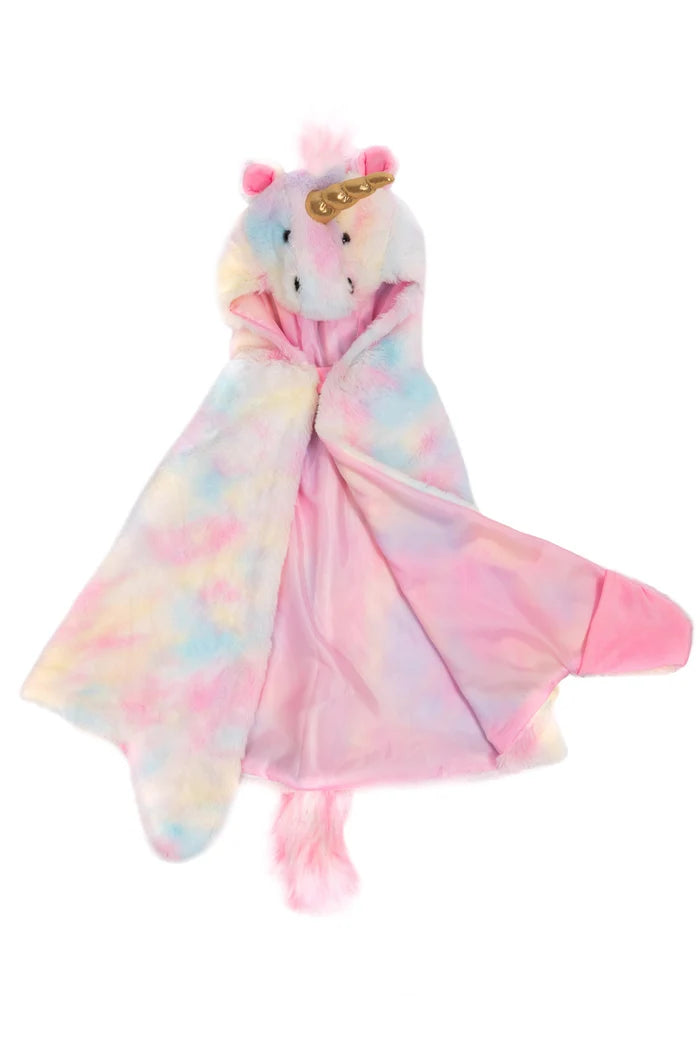 Great Pretenders Unicorn Cuddle Cape, Rainbow - Size: 4-6