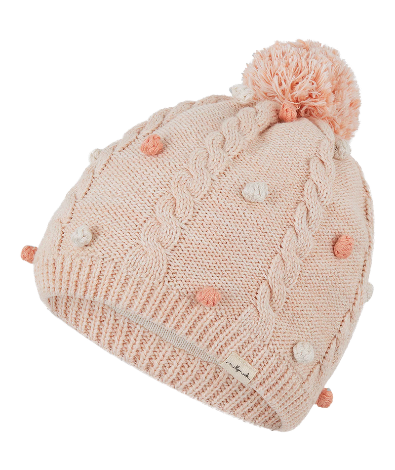 Baby Girls Beanie - Lara - Peach - Various Sizes